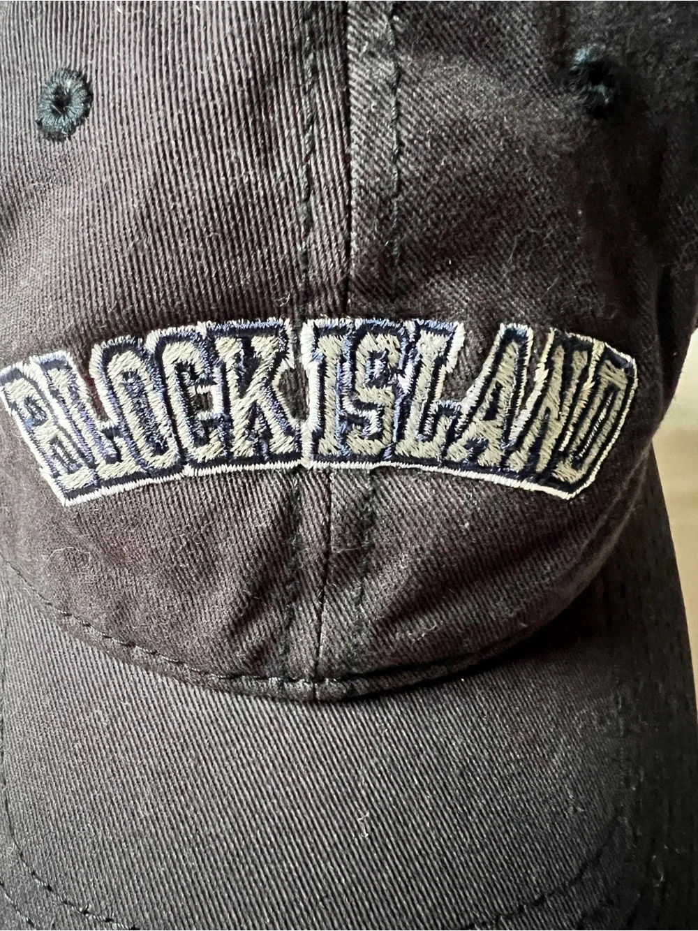 Block Island Strapback cap Rhode Island Hat Attitude 101 navy 100% Cotton Map os